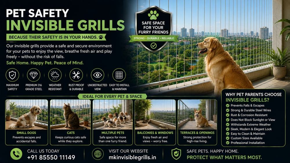 Pet Safety Invisible Grills